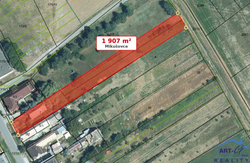 Mapka pozemku